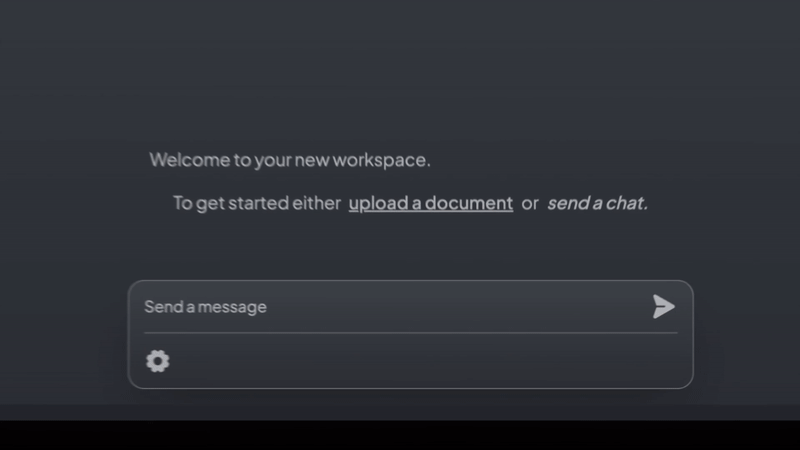 AnythingLLM Web UI 介面展示