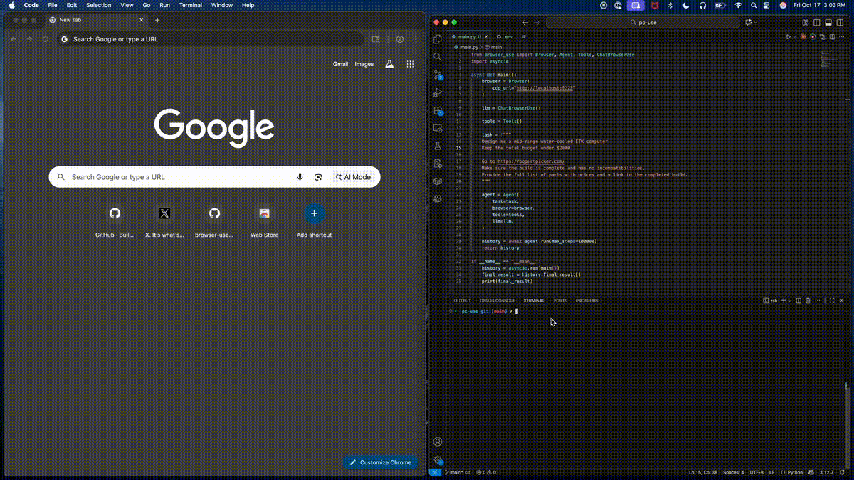 Browser Use Agent 操作演示